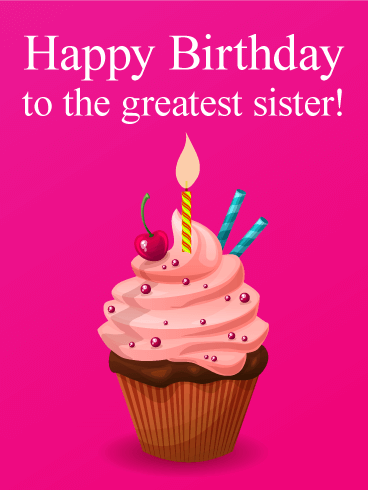 happy birthday sister card